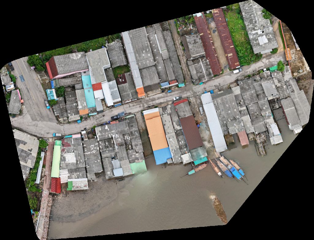 Drone map of Ferries to from Ko Pu Jum ร้านร็อยมี ฮาลาลฟู้ด Aerial drone map in Khlong Khanan, Region, TH