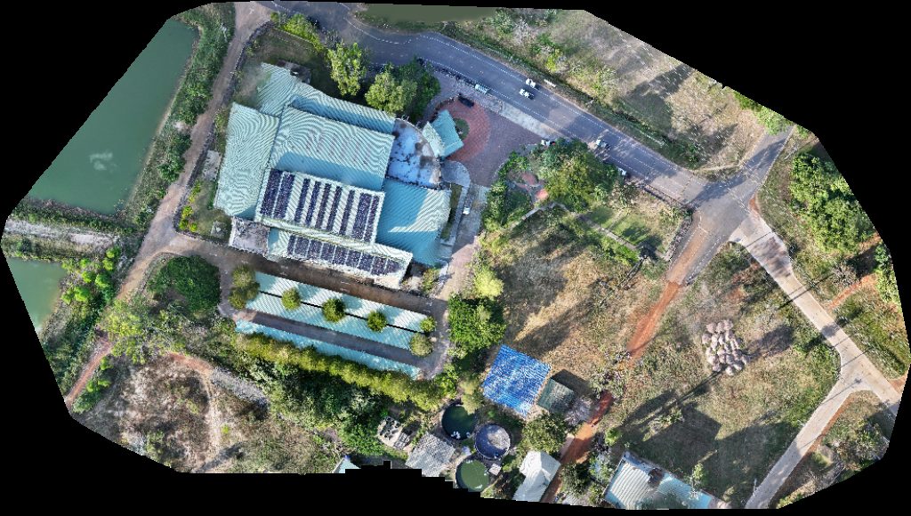 Drone map of สมาคมศิษย์เก่ามหาวิทยาลัยราชภัฏสกลนคร อาคาร 20 มหาวิทยาลัยราชภัฏสกลนคร Aerial drone map in Tambon That Na Weng, Region, TH