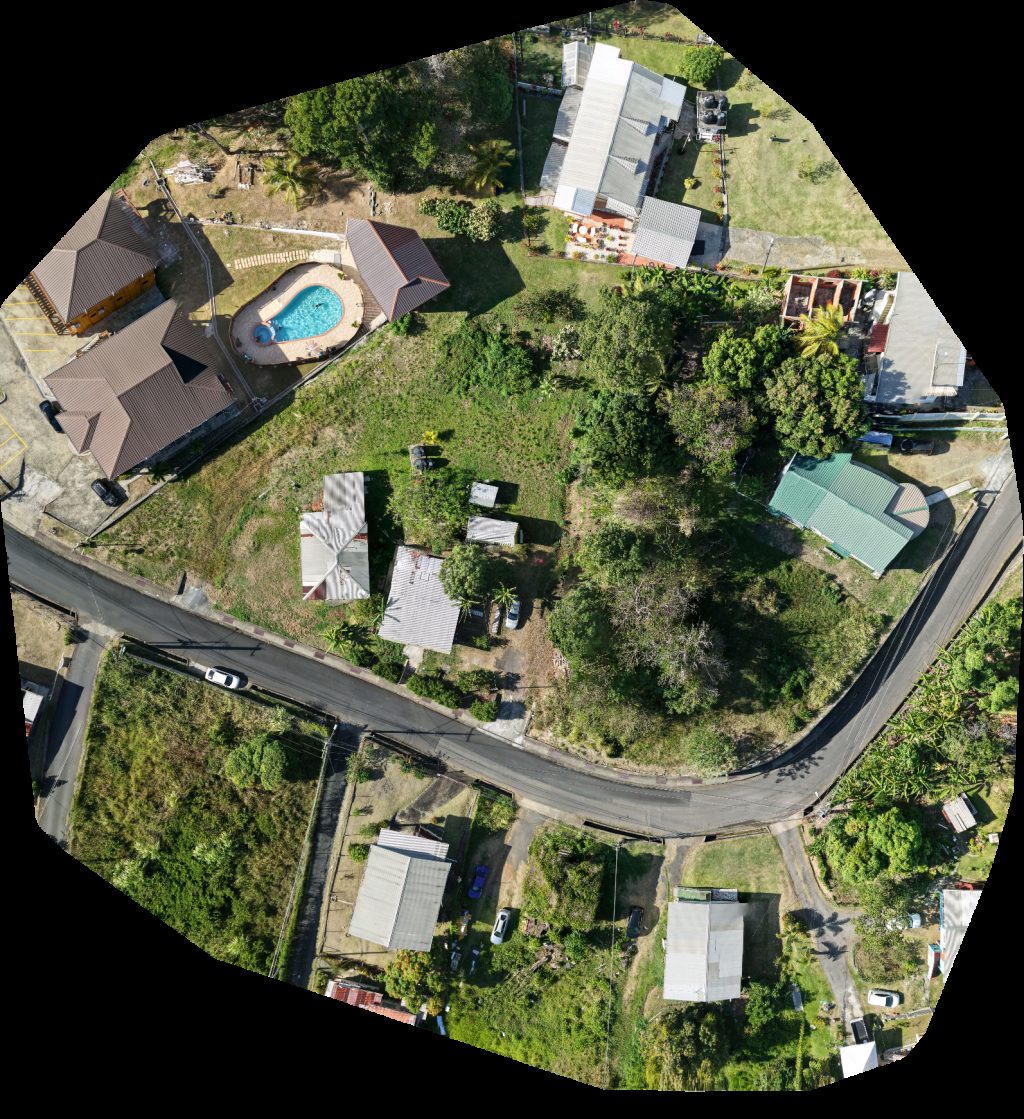 Drone map of Prestige Auto Spa Rehoboth Ministries in mini mart Aerial drone map in Scarborough, Tobago, TT