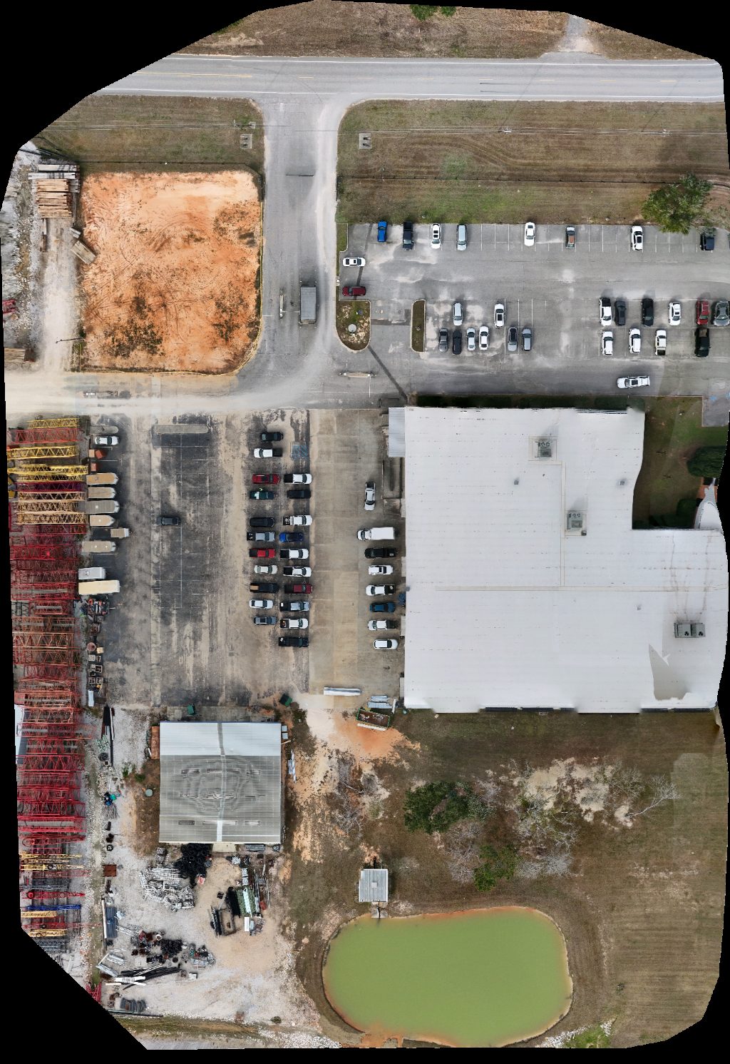Drone map of G A West offices Legacy Equipment Inc in deer creek Aerial drone map in Creola, Al, US