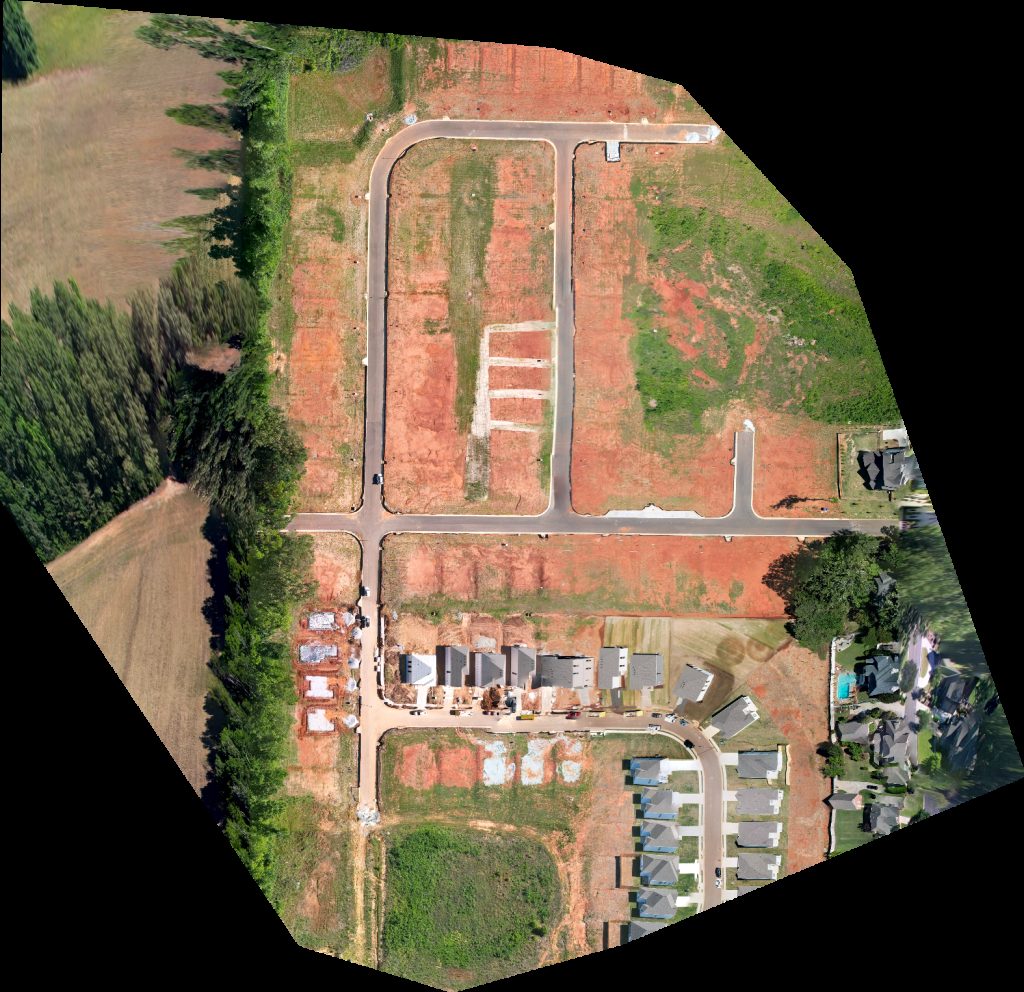 Drone map of Lennar at Foxwood Solar Eclipse Timer in dancy bottoms nature Aerial drone map in Decatur, Al, US