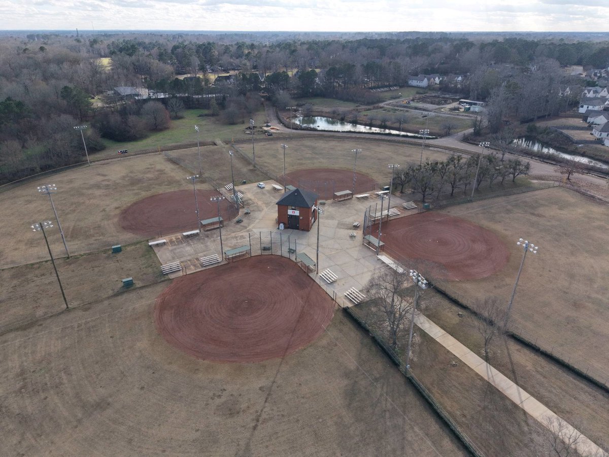 Drone 3d model of Dean Fain Park Wynhurst Neighborhood in wallace moody realty Aerial drone 3d model in Montgomery, Al, US