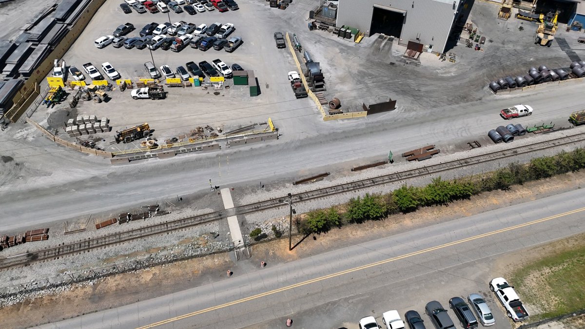 Drone 3d model of Johnson Distributing Co Universal Am Can Ltd in nucor steel Aerial drone 3d model in Tuscaloosa, Al, US