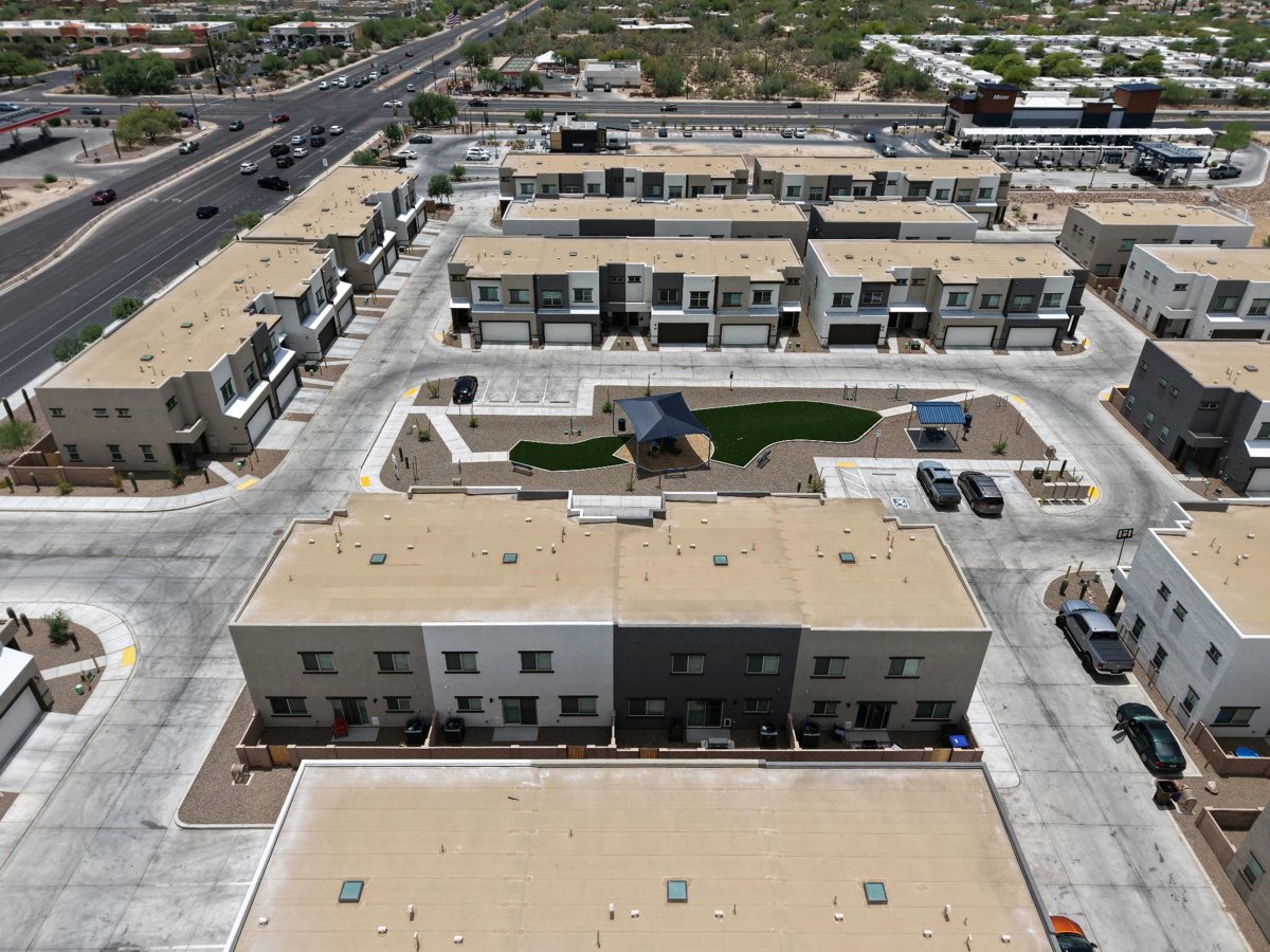Thumbnail preview for 3D Drone Model of Ss Thornydale Cortaro Farms Rd Ne Black Rock Coffee Bar in Casas Adobes, Arizona, United States