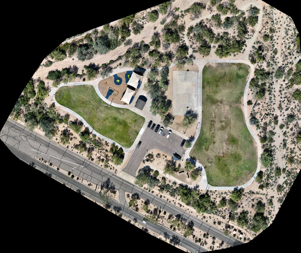 Drone map of Dove Valley Park CCF Foundation Corp in Desert View Village Aerial drone map in Cave Creek, Az, US