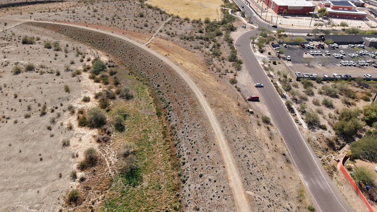 Drone 3d model of Alternatives For Better Health 7th Ave Trailhead in Saddle Rock Hills Aerial drone 3d model in Phoenix, Az, US