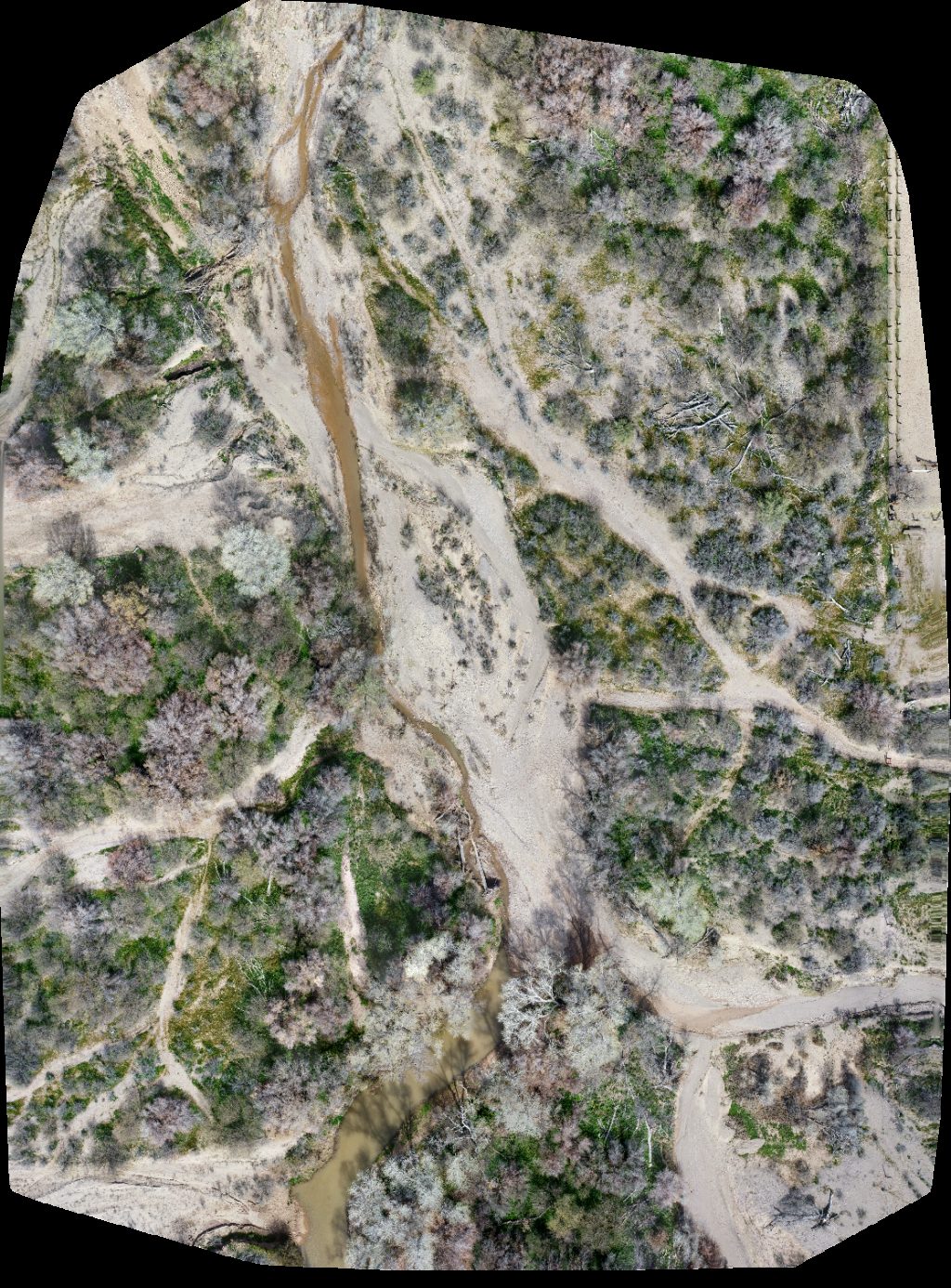 Drone map of 1 Aravaipa RV Park LLC in apache sky casino Aerial drone map in Winkelman, Az, US