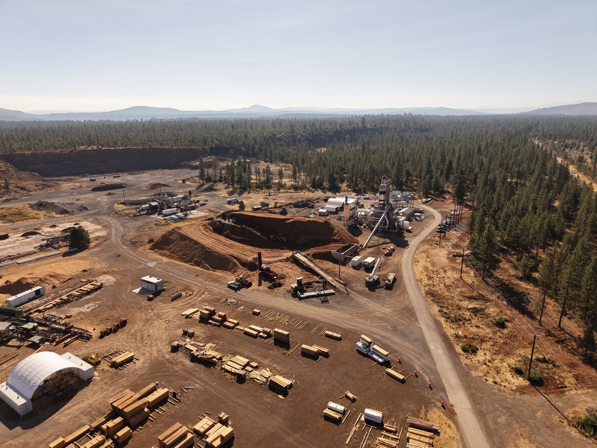 Drone 3d model of Hat Creek Bioenergy LLC Construction Materials Inc in burney falls Aerial drone 3d model in Burney, Ca, US