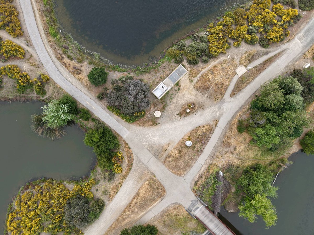 Drone 3d model of Oka Ponds 3D Letters Logos in construction inc Aerial drone 3d model in Campbell, Ca, US