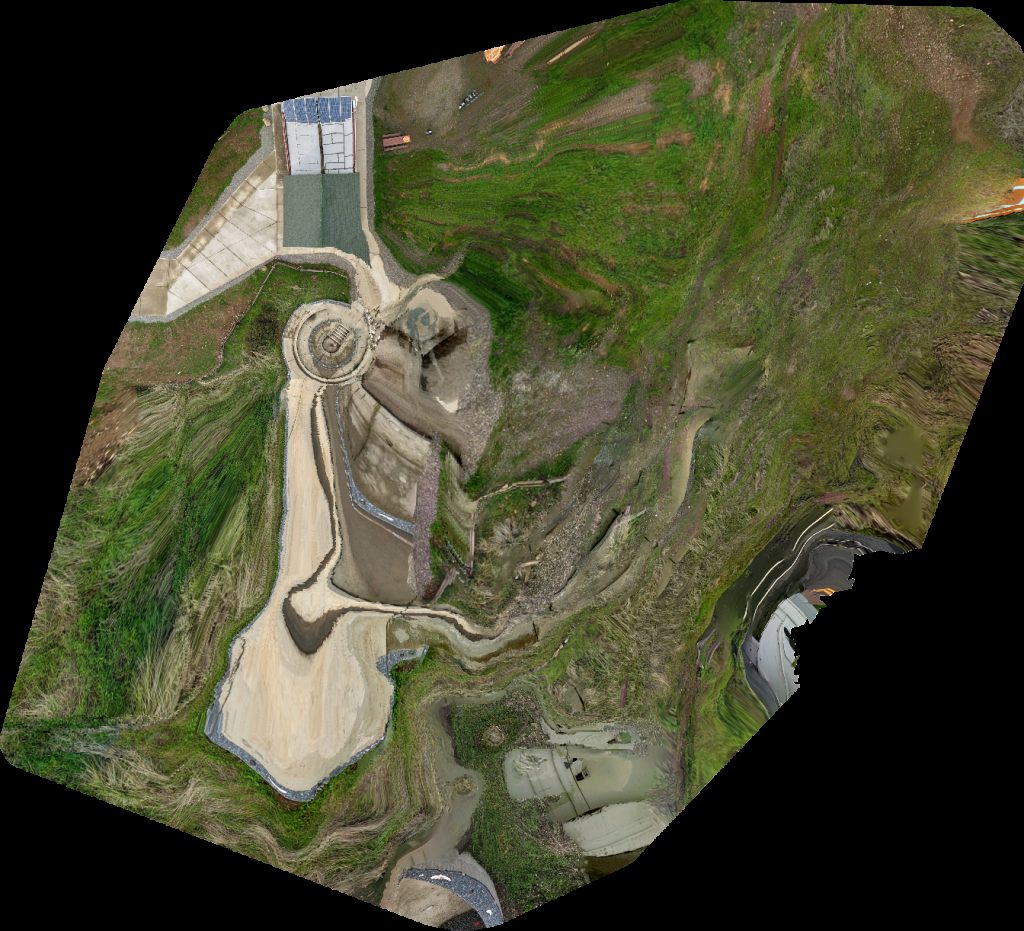 Drone map of Community Observatory Upper Park Designated Parking Area C in bidwell park Aerial drone map in Chico, Ca, US