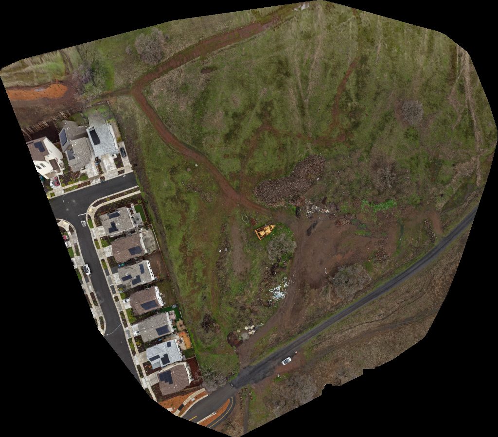 Drone map of Sylvia Duran Esq Oak valley homes in lava ridge apartments Aerial drone map in Chico, Ca, US