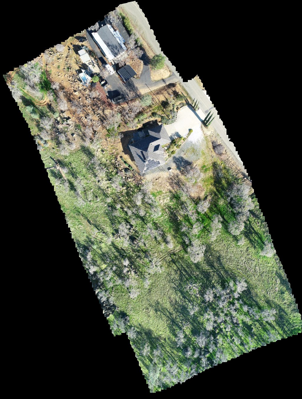 Drone map of Hugh Martin Park Water Views Decks Spacious La Grange Retreat in don pedro Aerial drone map in Coulterville, Ca, US