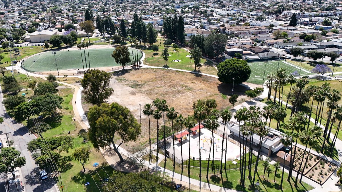Drone 3d model of Salt Lake Athletic Field in salt lake Aerial drone 3d model in Huntington Park, Ca, US