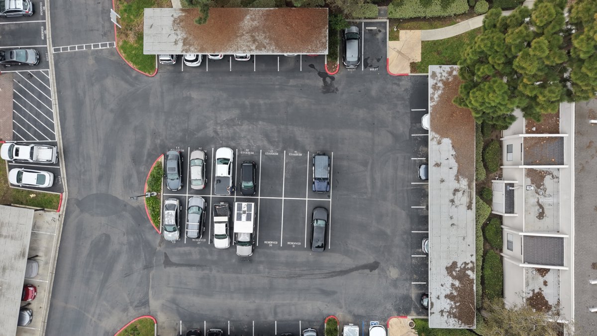 Drone 3d model of LBR Associates ChargePoint Charging Station in Bixby Village Aerial drone 3d model in Long Beach, Ca, US