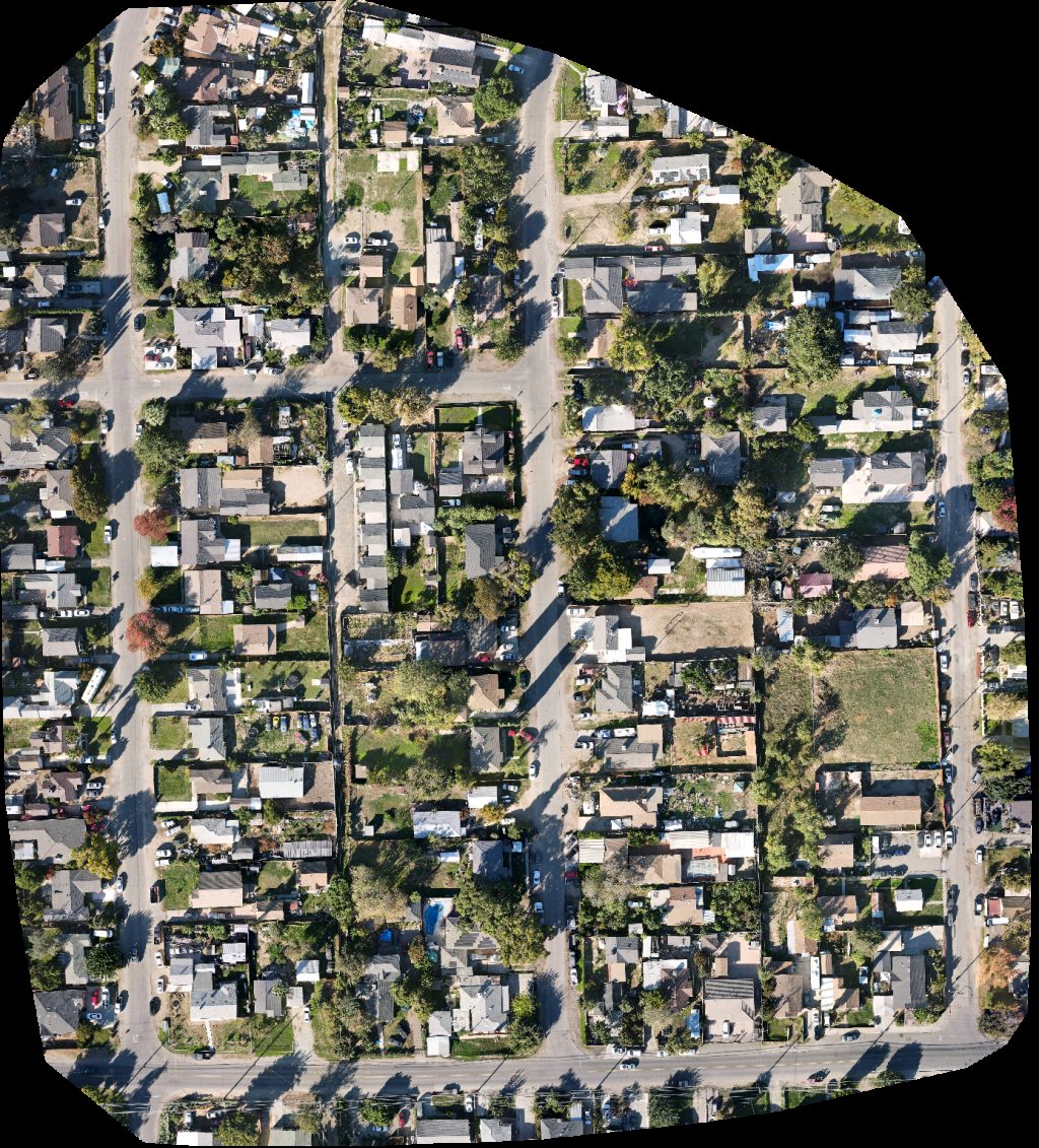 Drone map of Black Ops Drywall Distribuidora Amway in paradise rd Aerial drone map in Modesto, Ca, US