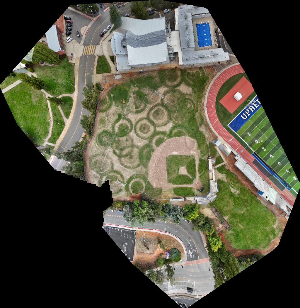 Drone map of Shasta Sleep Services Smallshots Gallery in Deakins Subdivision Aerial drone map in Redding, Ca, US