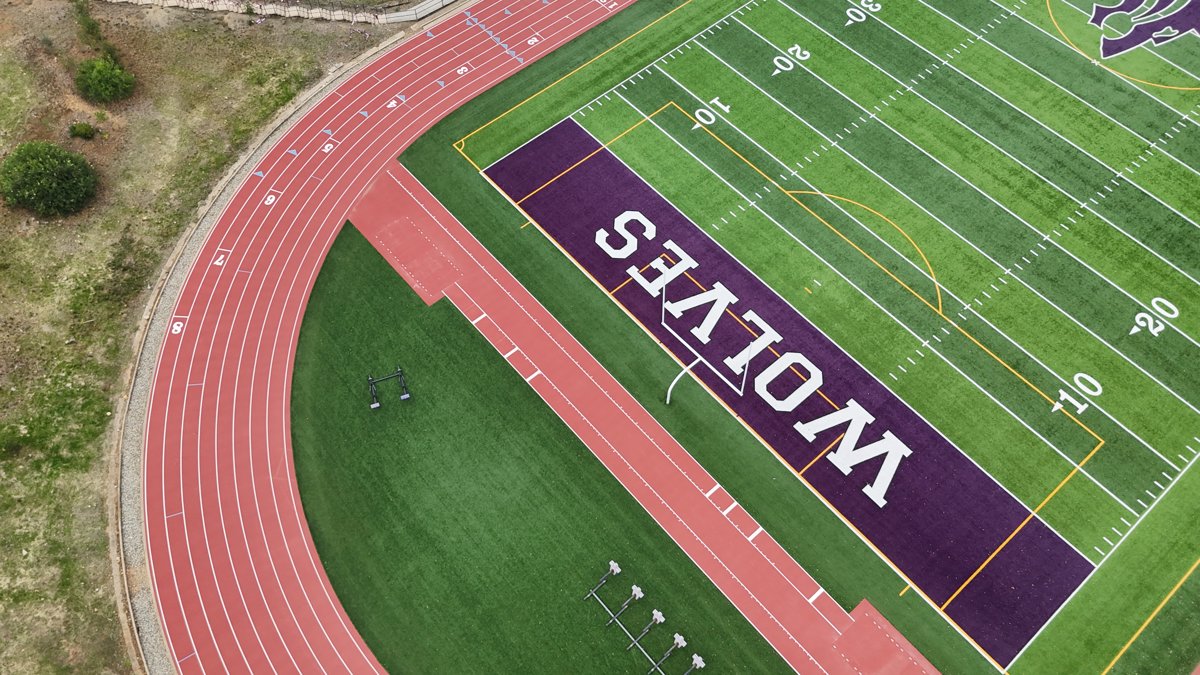 Drone 3d model of Shasta High School Athletic Field American Football in Sunset Aerial drone 3d model in Redding, Ca, US