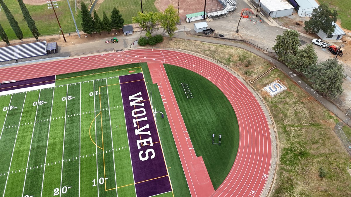 Drone 3d model of Shasta High School Athletic Field American Football in Sunset Aerial drone 3d model in Redding, Ca, US