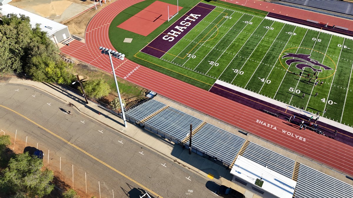 Drone 3d model of Shasta High School Athletic Field in Sunset Aerial drone 3d model in Redding, Ca, US