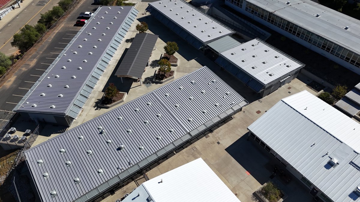 Drone 3d model of Shasta High School Pioneer in Sunset Aerial drone 3d model in Redding, Ca, US