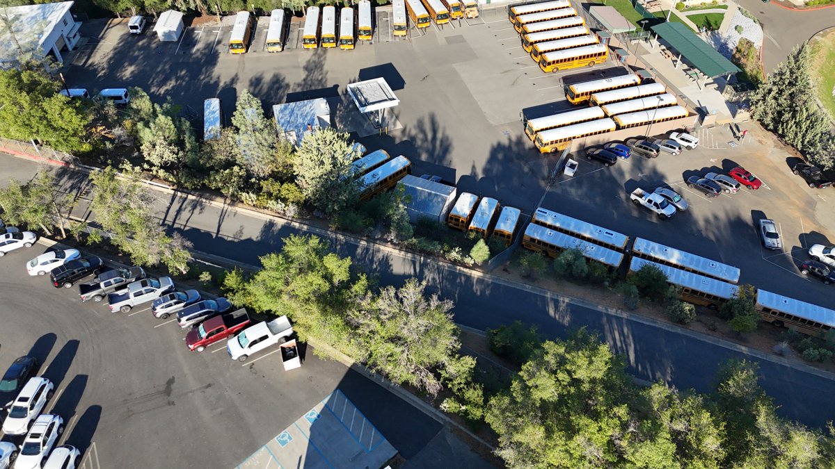 Drone 3d model of Shasta High School Pioneer in Sunset Aerial drone 3d model in Redding, Ca, US