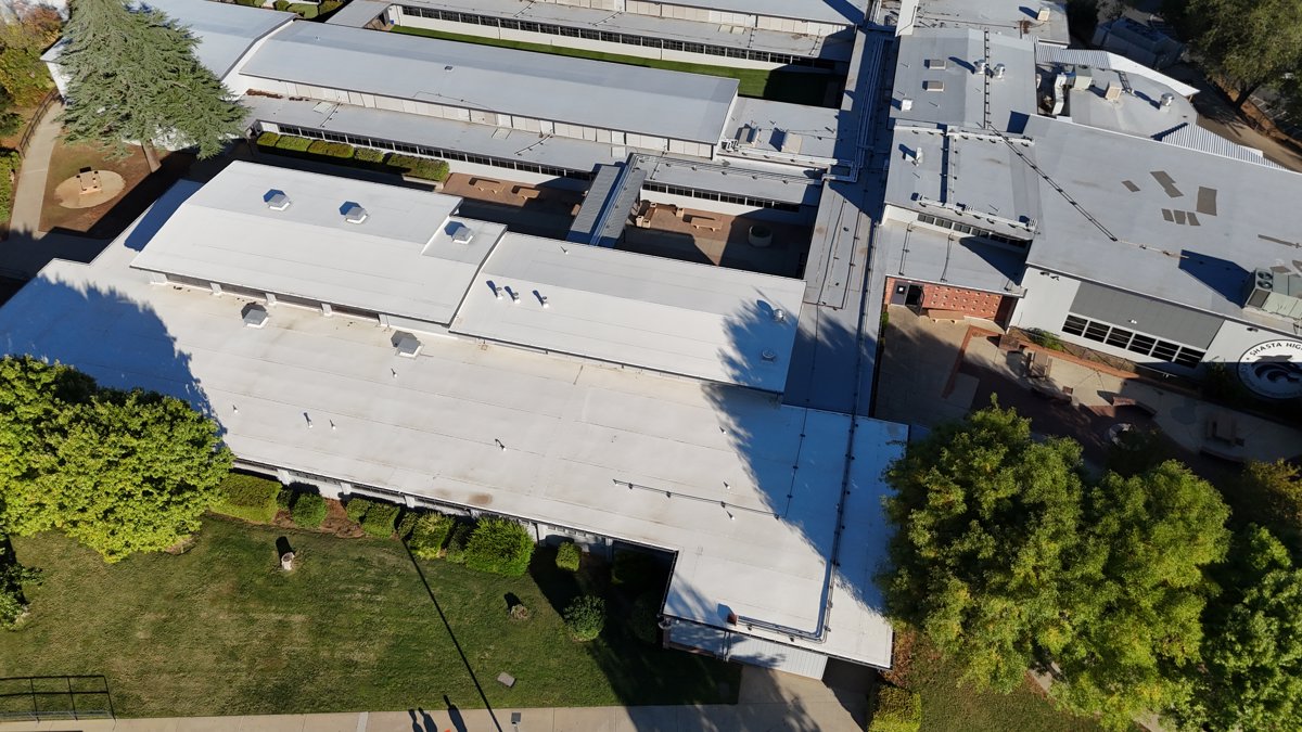 Drone 3d model of Shasta High School Warreb Yvette in Sunset Aerial drone 3d model in Redding, Ca, US