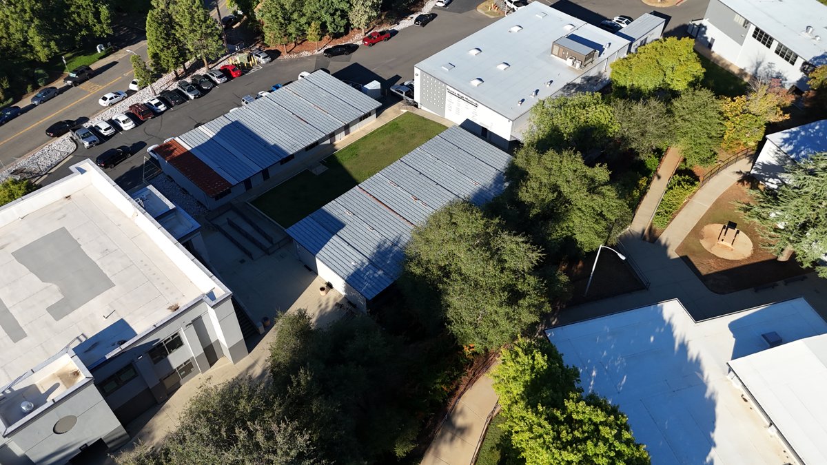 Drone 3d model of Shasta High School Warreb Yvette in Sunset Aerial drone 3d model in Redding, Ca, US