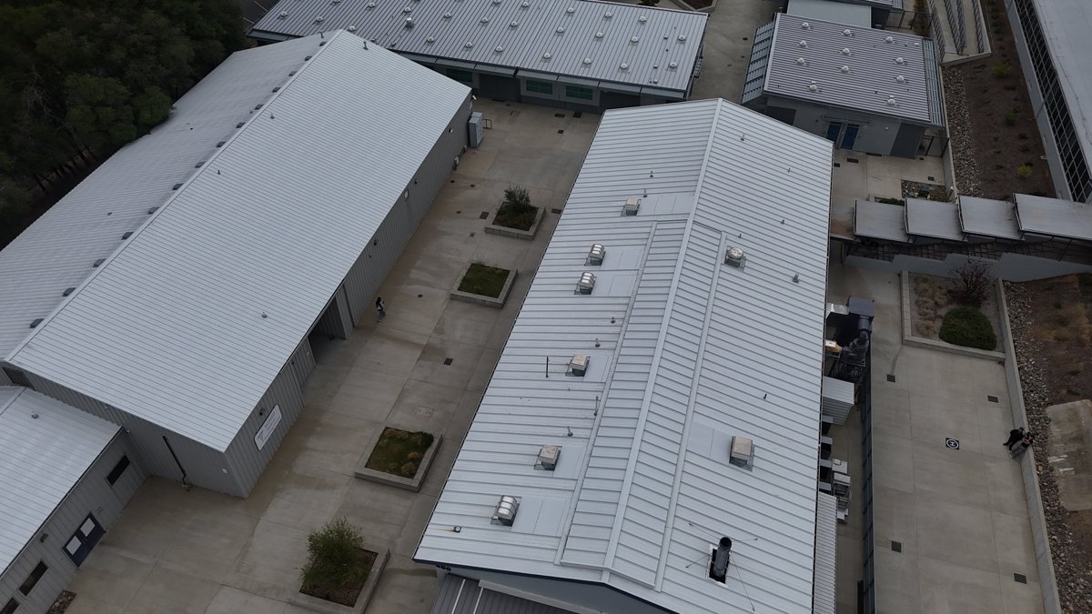 Drone 3d model of Shasta High School Youth Family Programs County Foster Care in Sunset Aerial drone 3d model in Redding, Ca, US