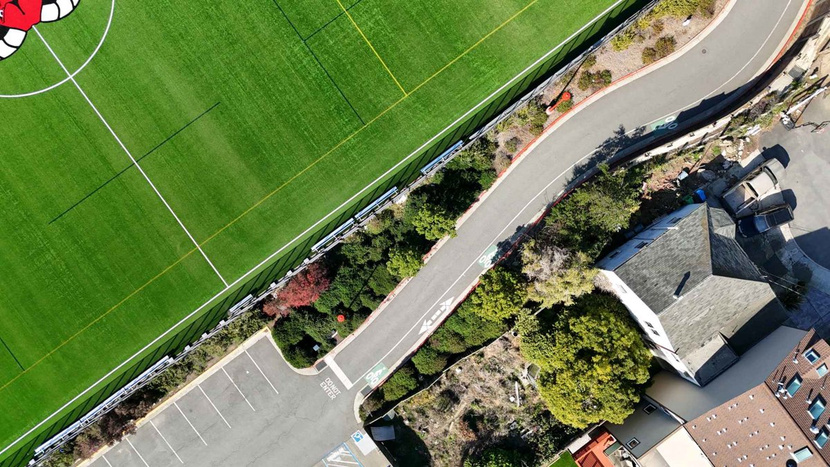 Drone 3d model of CCSF Soccer Field Parking in Sunnyside Aerial drone 3d model in San Francisco, Ca, US