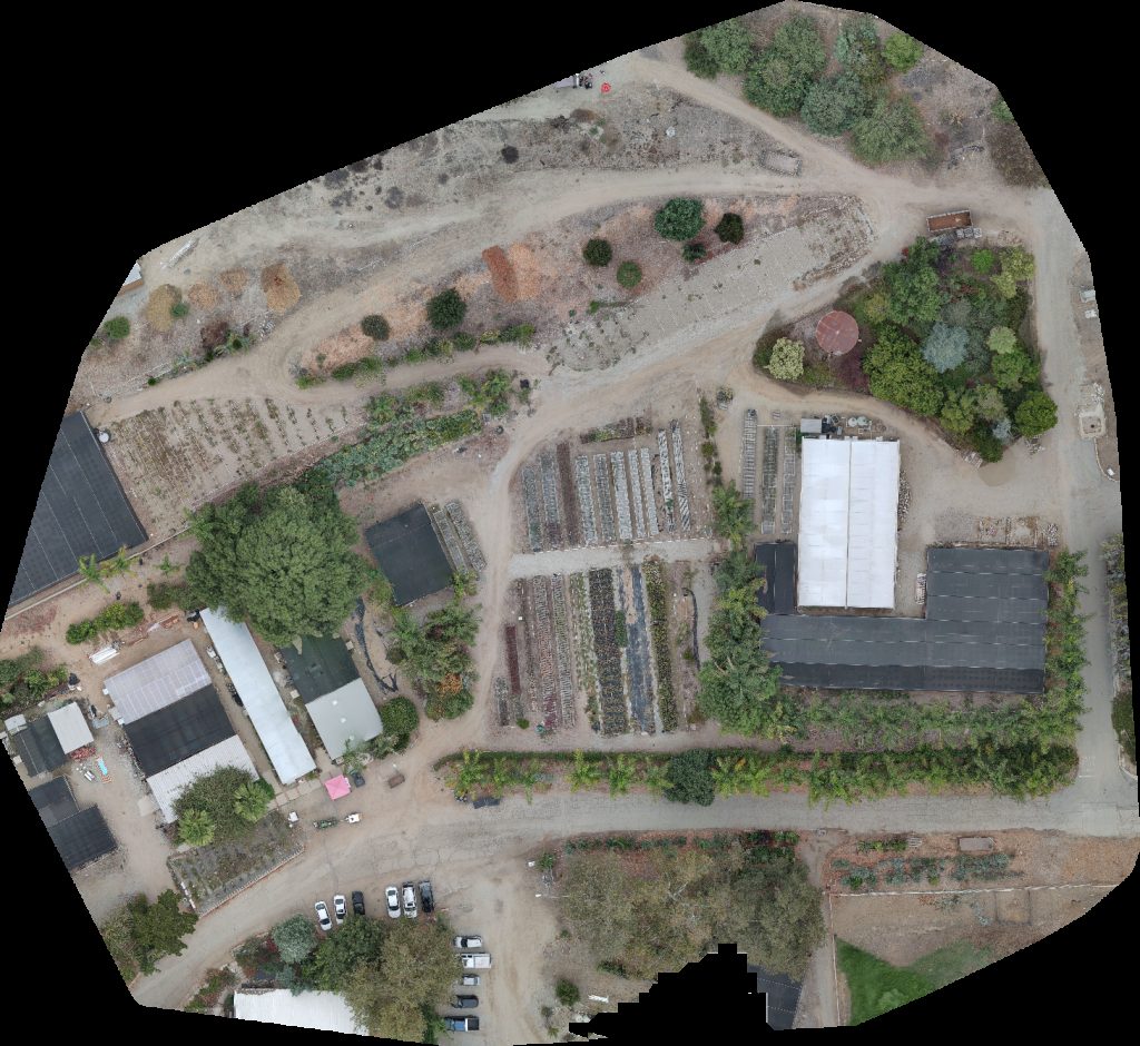 Drone map of Horticulture Unit G5 Green House 5 in mt sac Aerial drone map in Walnut, Ca, US