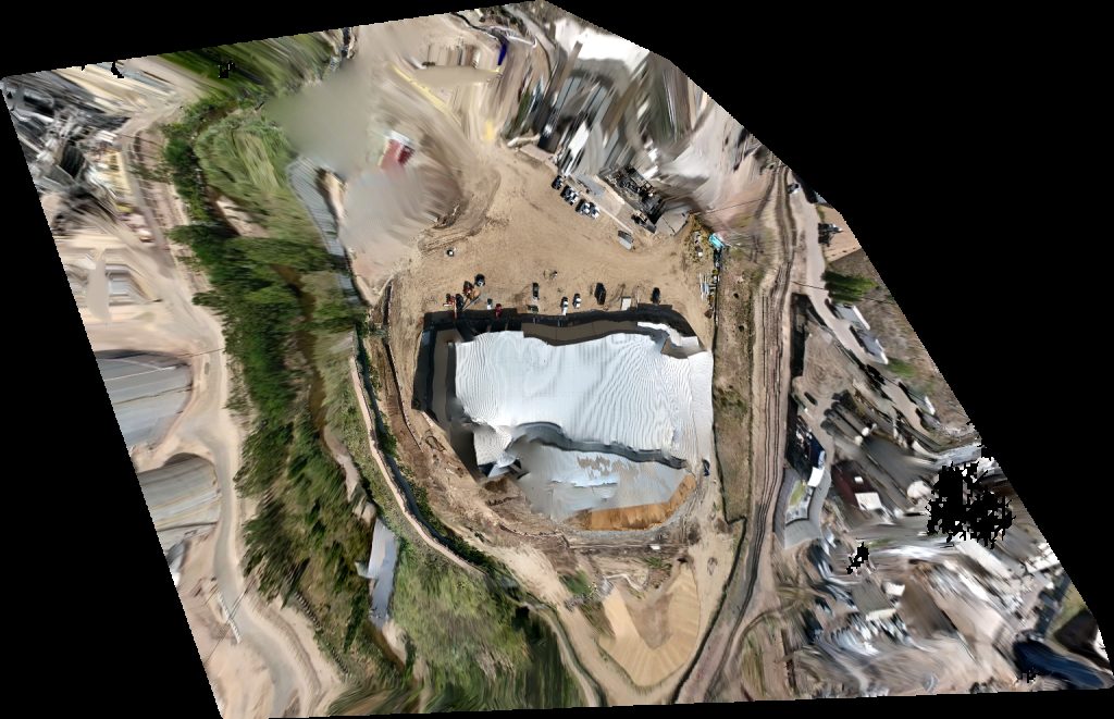 Drone map of Blueknight Energy Roof in trailer repair Aerial drone map in Commerce City, Co, US