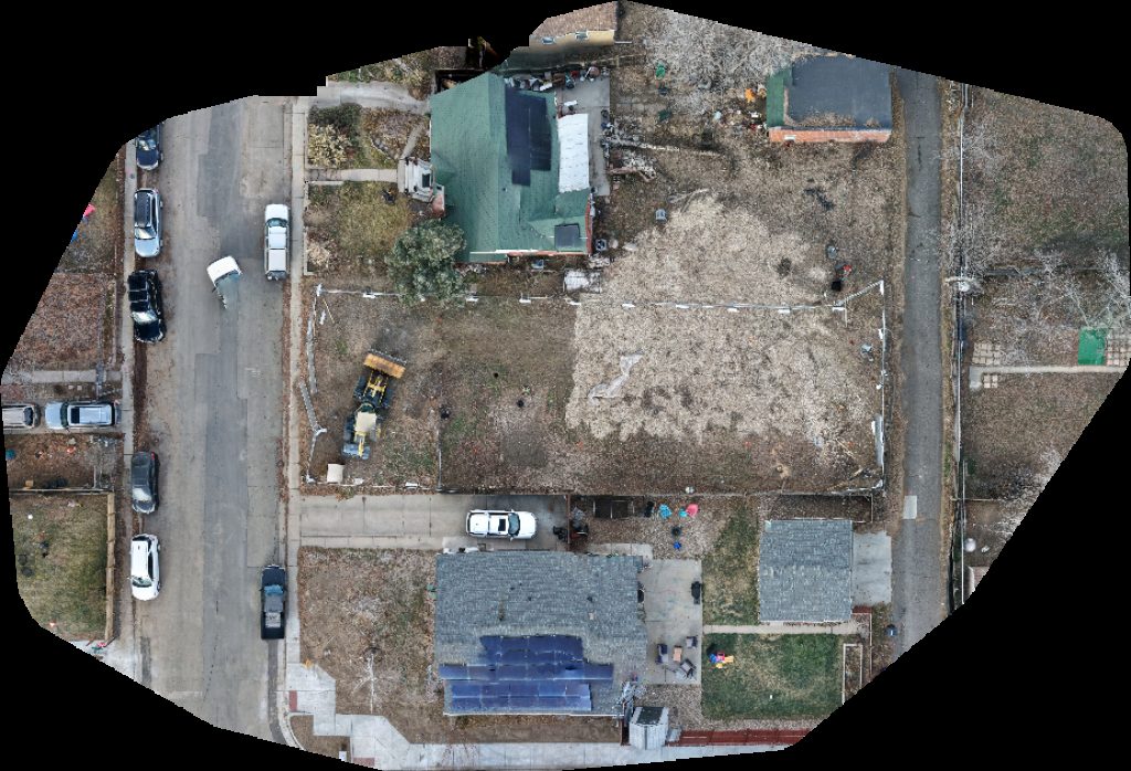 Drone map of Agni Soma Leisure Hair Studio in Northeast Aerial drone map in Denver, Co, US