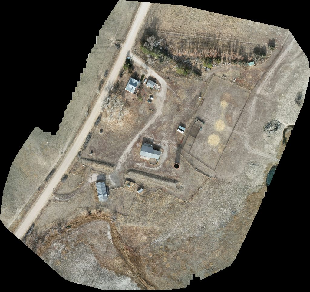 Drone map of D L Small Engine Repair Progressive Electric Services Aerial drone map in Kiowa, Co, US