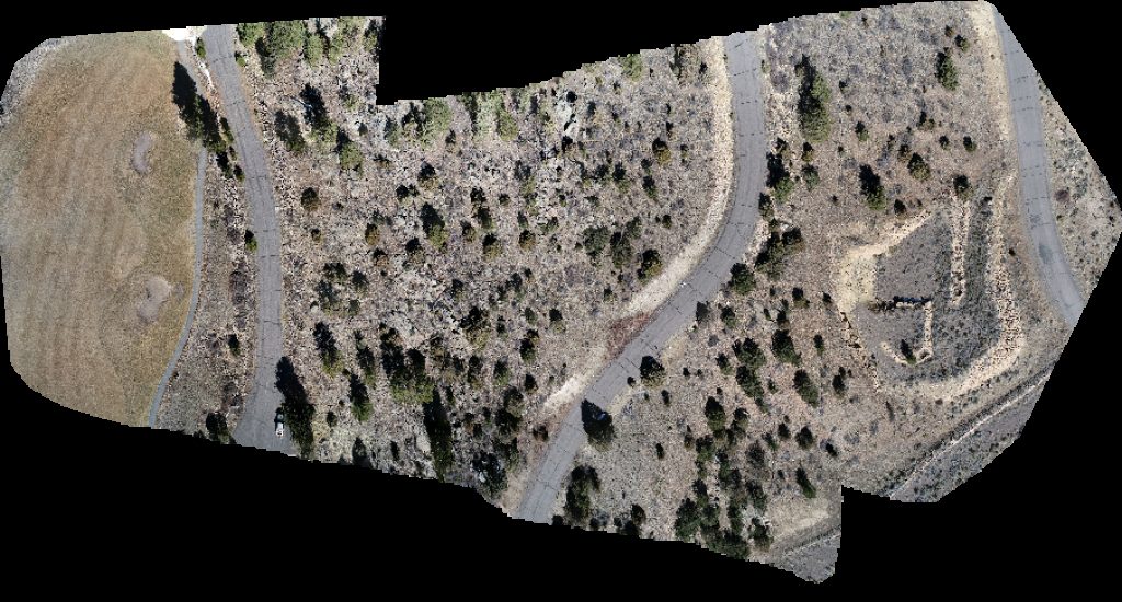 Drone map of Tennis Courts Lighthouse Insurance LLC Aerial drone map in South Fork, Co, US