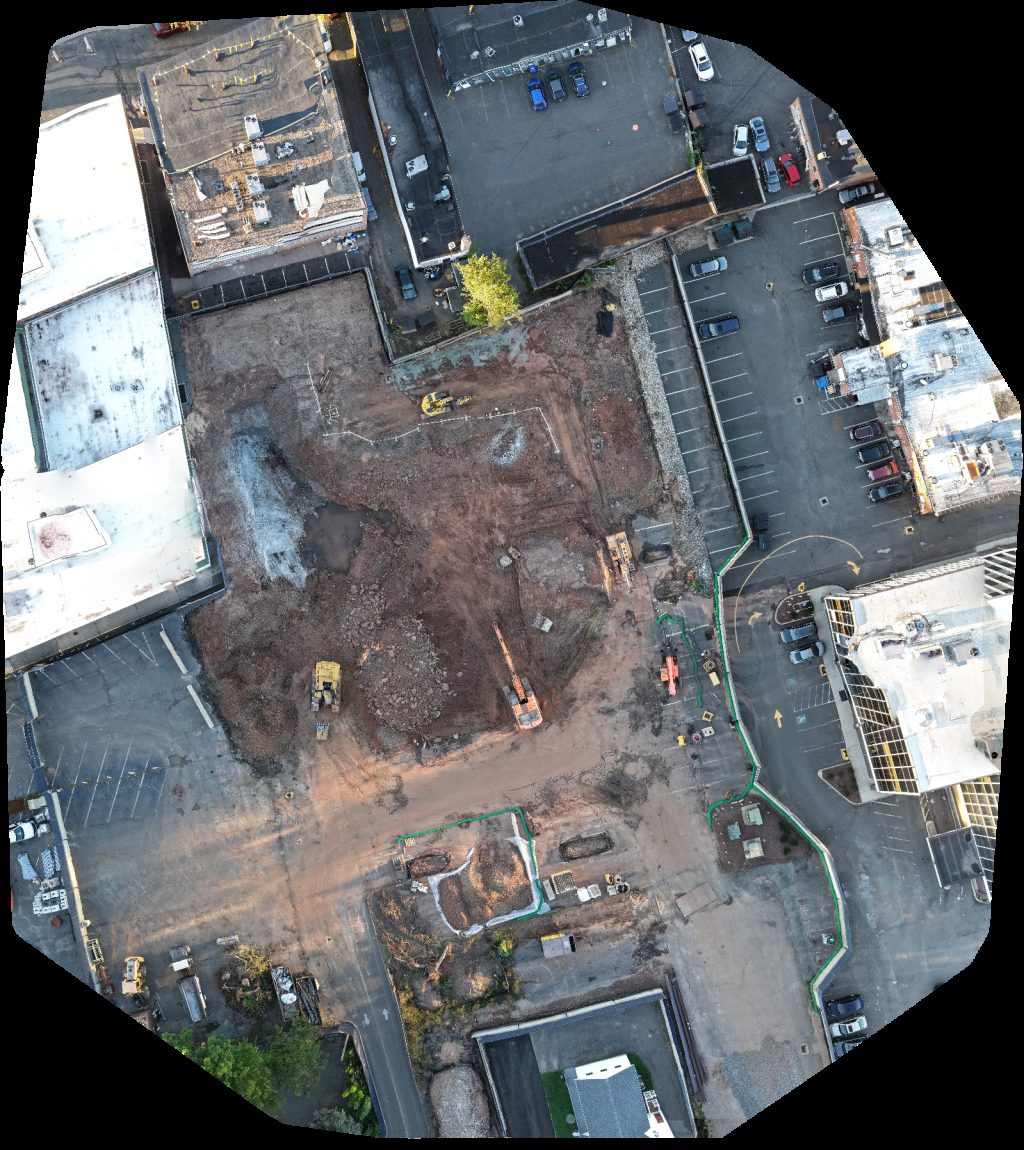 Drone map of Jonathan F Goldman DMD Suzette M Orzechowski APRN in Merchanta Building Aerial drone map in West Hartford, Ct, US