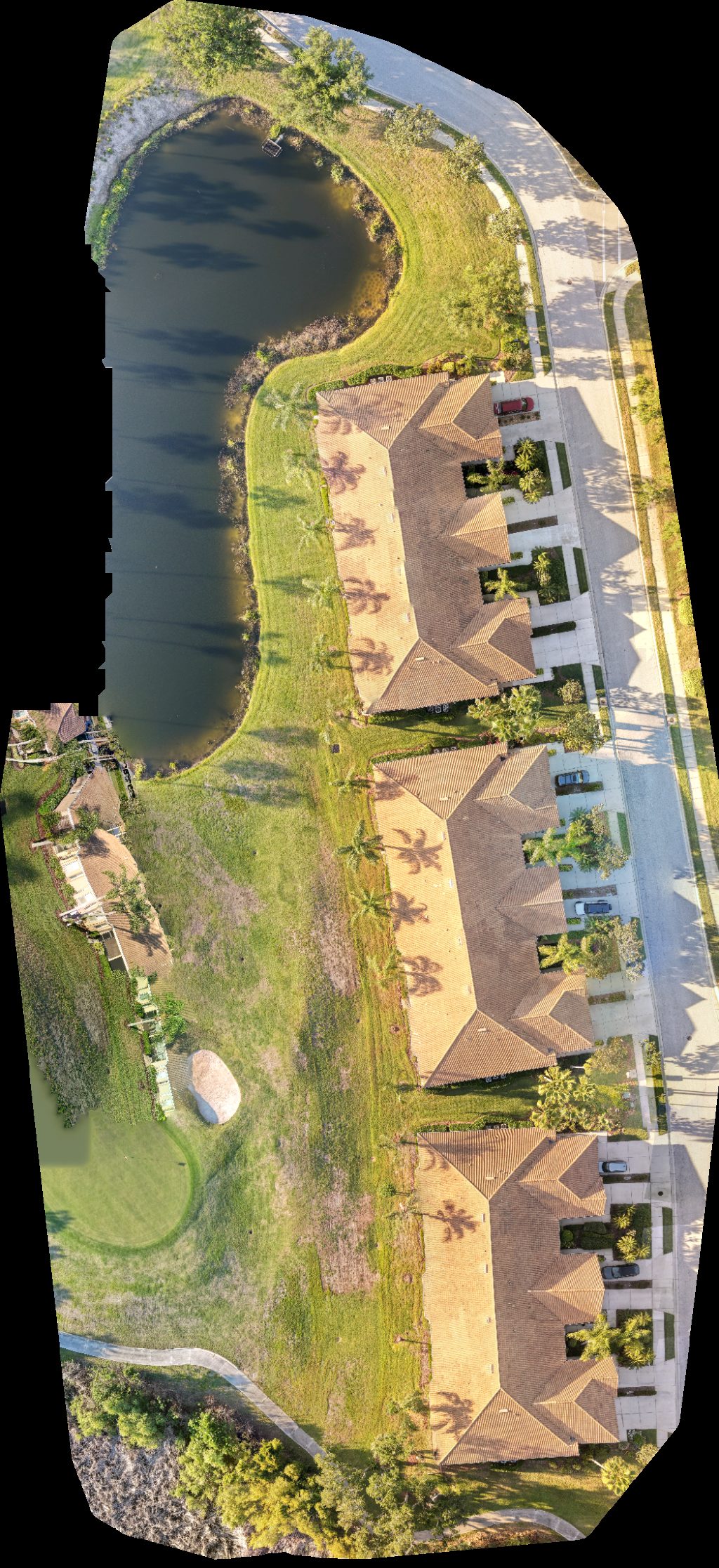 Drone map of My St Stephen Beautiful 4 Bedroom and Bathroom with Heated Salt Water Pool in Gated Community Close to Some of the Best Beaches USA in on golf course Aerial drone map in Bradenton, Fl, US