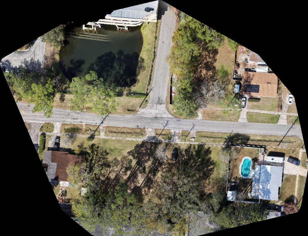 Drone map of Chase ATM Dr Gloria Hou in Sans Souci Aerial drone map in Jacksonville, Fl, US