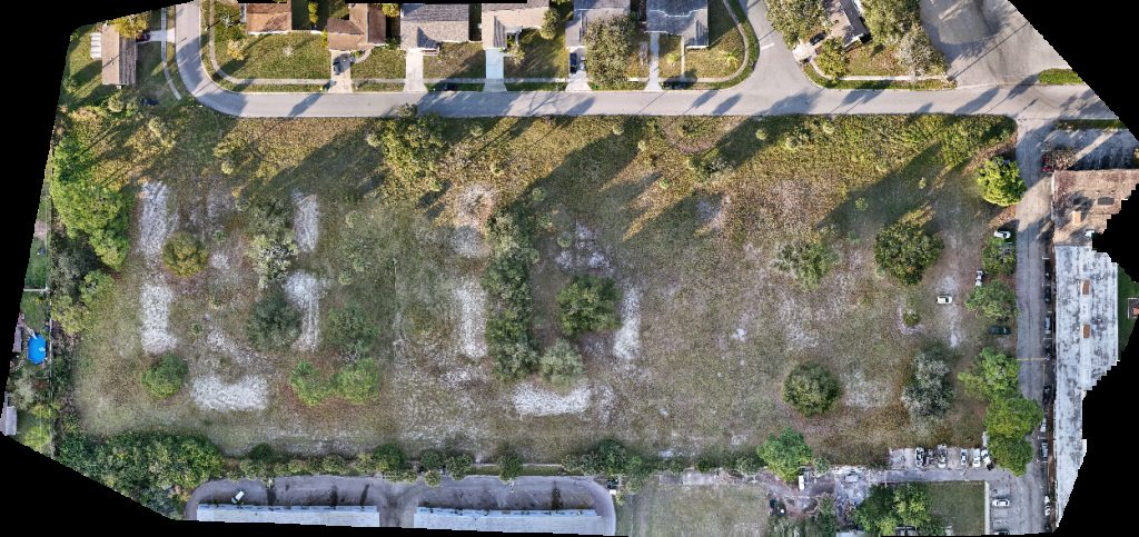 Drone map of R J Burke Sales BlendiesKutz in Orange Grove Manor Aerial drone map in Merritt Island, Fl, US