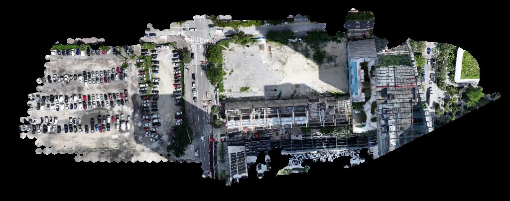 Drone map of Wukitwear Arscht center for performng arts in Downtown Miami Aerial drone map in Miami, Fl, US