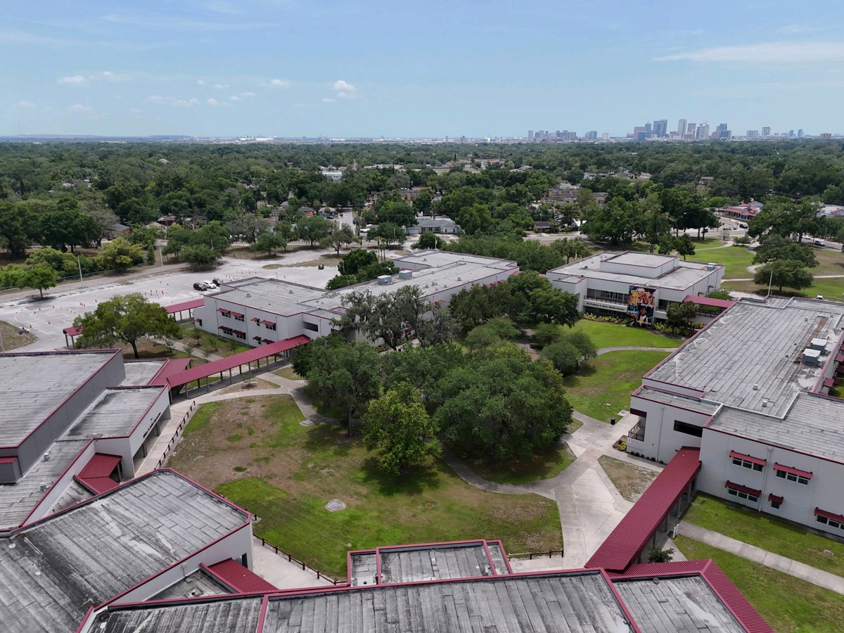 Drone 3d model of Middleton High School Cafeteria in Belmont Heights Aerial drone 3d model in Tampa, Fl, US