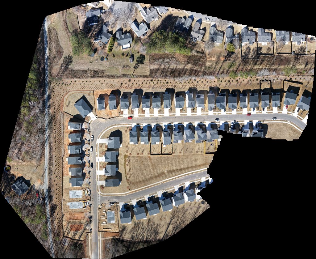 Drone map of Change Upward Recovery Retreat Ella Custom Drapery and Upholstery in poplar preserve Aerial drone map in Newnan, Ga, US