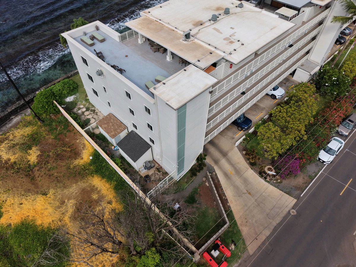 Drone 3d model of Maui4Life Lāhainā Roads Condo Aerial drone 3d model in Lahaina, Hi, US