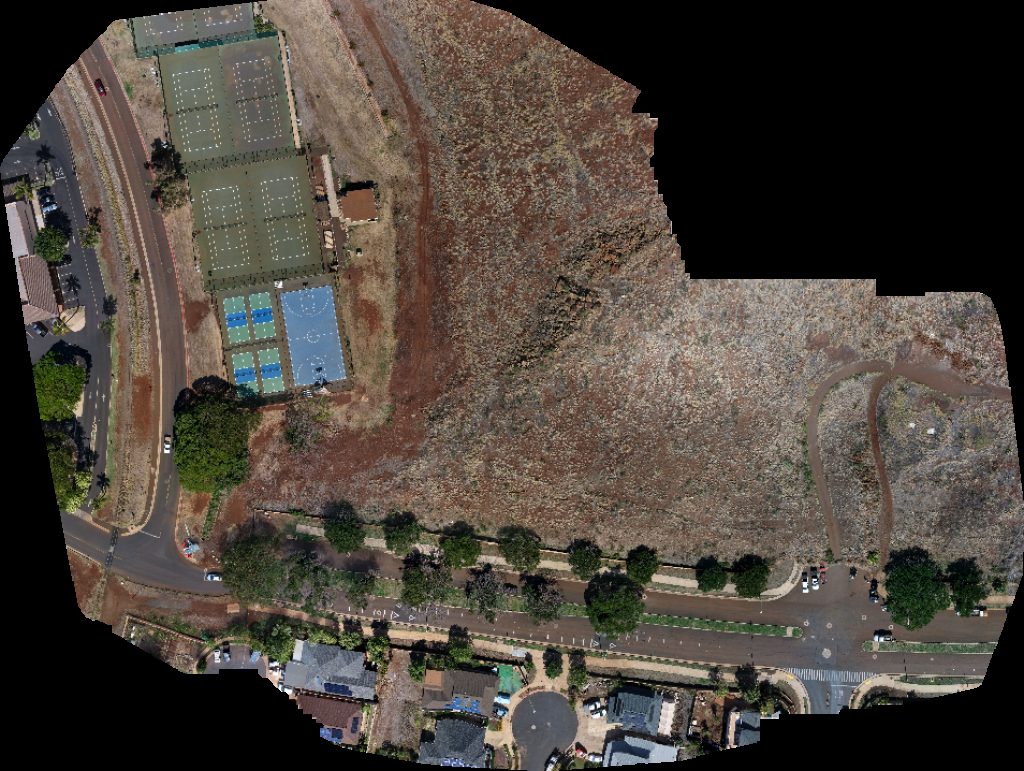 Drone map of Tennis Court Leiali i Pkwy Ho oli St Aerial drone map in Lahaina, Hi, US