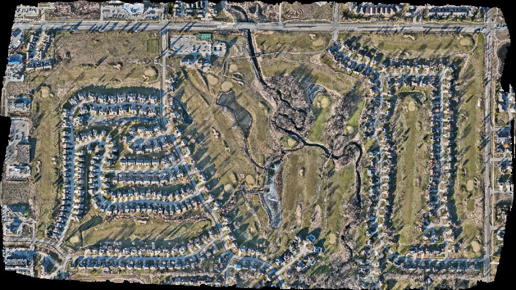 Drone map of Briarwood Golf Club Woodland Reserve Greenway Aerial drone map in Ankeny, Ia, US