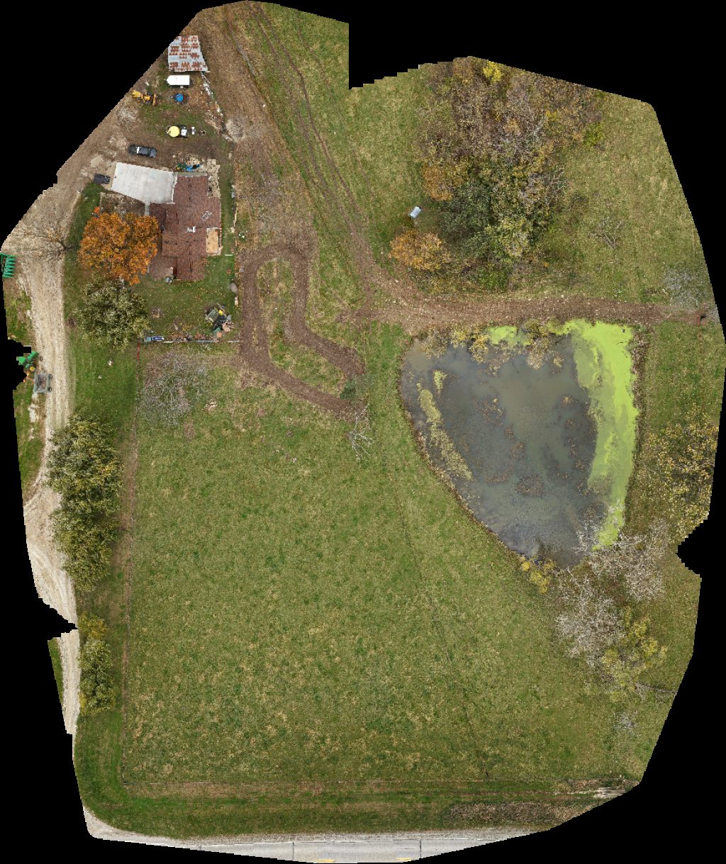 Drone map of Big Canoe Customs LLC St John s Lutheran Church in bear creek Aerial drone map in Decorah, Ia, US