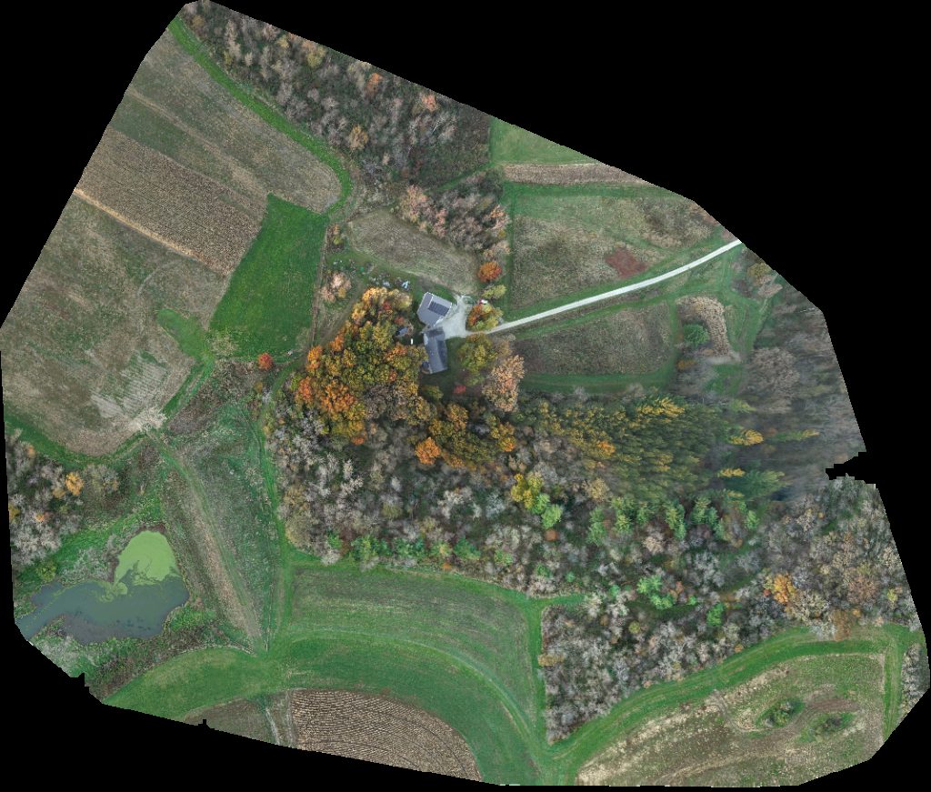 Drone map of Highland Hills Katahdins Bear Creek Anglers in bear creek Aerial drone map in Decorah, Ia, US