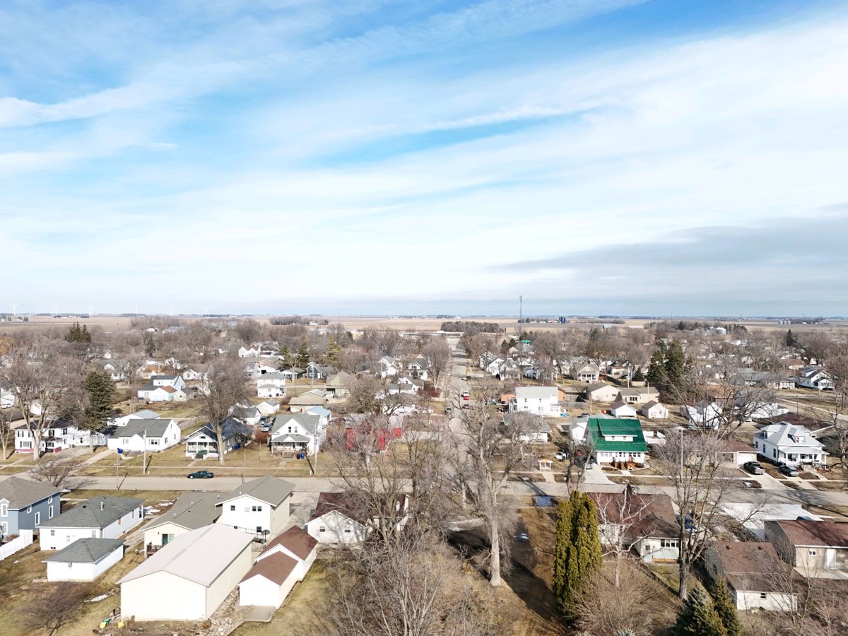 Drone 3d model of Light Plant Maintenance Garage in law office Aerial drone 3d model in Hartley, Ia, US