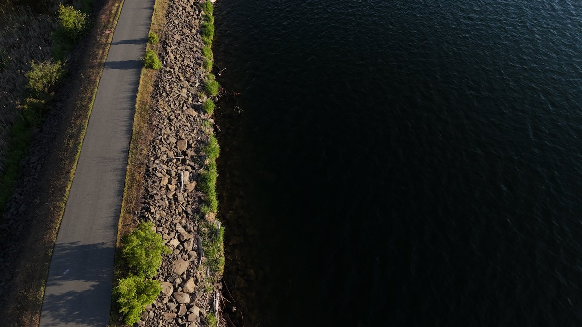 Drone 3d model of Bob s Listings Coeur d Alene Lake Cabin with Grass to the Water Edge in coeur d Aerial drone 3d model in Harrison, Id, US