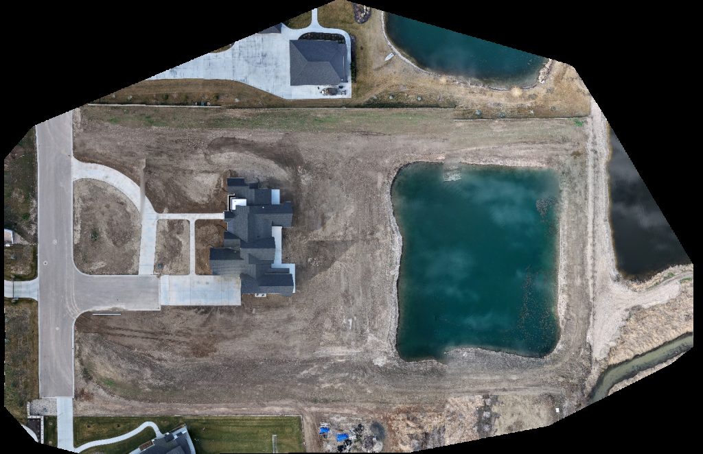 Drone map of Blue Meadows Phase 2 J Truex Architecture in blue meadows Aerial drone map in Middleton, Id, US