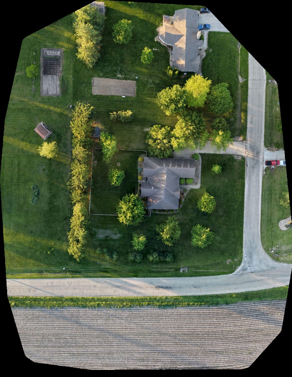 Drone map of Schmidy s Machinery AHW LLC in church of Aerial drone map in Clinton, Il, US